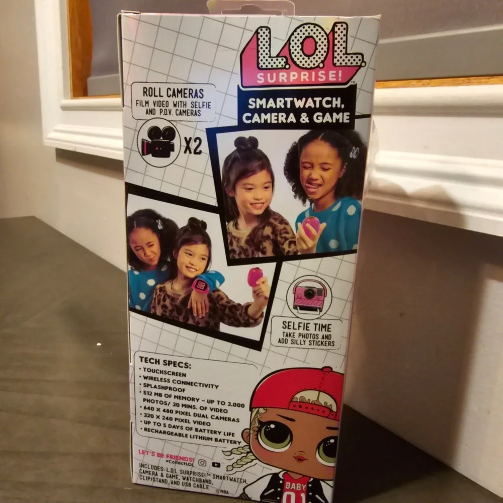 LOL Surprise Interactive Smart Watch‎ Camera Game Band Clip Stand Kids PINK
